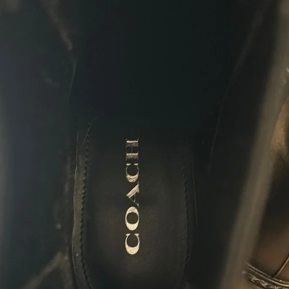 Coach Black Ankle Booties with Elastic Panels and Low Heel 10B - Picture 8 of 11